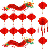 Cokacot 2pcs 3D dragon garland for festive ceiling decor during Chinese New Year.