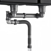 COLDDD expandable pipe kit with double-sinks connectors for easy installation and space-saving drainage.