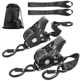 Colorfulbeetle retractable ratchet strap 10ft for secure motorcycle and truck cargo.