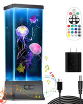 COLORLIFE jellyfish-lamp on desk with soothing glow for focus.