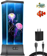 COLORLIFE jellyfish tank lamp with color-changing glow for ambient room decor.