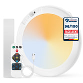 Combuh battery operated shower light with remote for easy control in closets and hallways