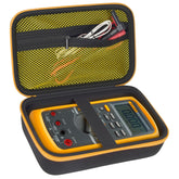 Comecase exterior with rugged shell provides durable travel protection for Fluke meters.