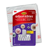 Command Adjustables clear hooks hold up to 0.5 lb on painted walls.