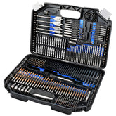 COMOWARE 246-piece drill bit set in organized case for quick bit selection.