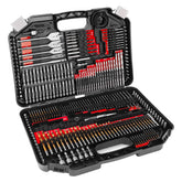 COMOWARE 246-pcs drill bit set with case for versatile wood, metal and masonry drilling