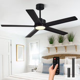 Conciseer 52-inch ceiling fan with light and remote for enhanced living room comfort.