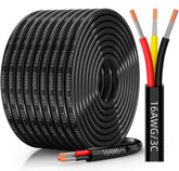 CONEPY 16/3 wire closeup shows tinned copper strands for reliable low-voltage power.