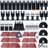 CONNOO 158Pack blades bundle enables versatile cuts in wood, metal, and plastic.