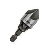 CONQUER Tools 5-flute countersink close-up for fast burr removal on metal
