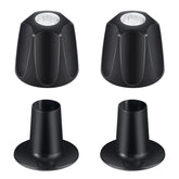 Coolfell matte black shower knob assembly with hot and cold markings.