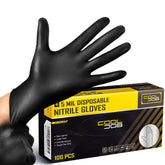 CoolJob 5 Mil nitrile gloves with textured grip for secure handling in wet or dry tasks
