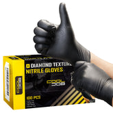 COOLJOB 8mil nitrile gloves with diamond texture grip for secure handling in wet conditions