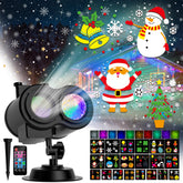 COOLWUFAN 2-in-1 outdoor holiday projector lights up facades with bright effects