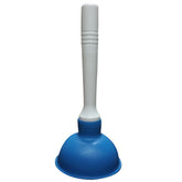 Coralpearl drain plunger blue compact design improves clog clearance in tight spaces