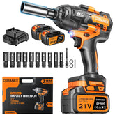CORANEX high-torque impact wrench front view powers quick lug nut removal.