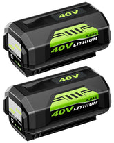 Coraybat 40V battery pack two-pack resting on a workbench for extended run-time.