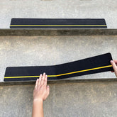 COSIMIXO anti-slip stair tread with reflective strip on stairs improves safety and visibility.