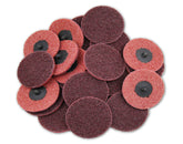 COSPOF 3-inch surface conditioning disc in red with front view, for precise material conditioning.