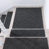 COSY HOMEER edging stair treads with non-slip backing improve safety on wooden stairs