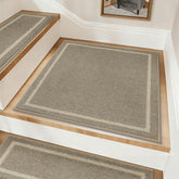 COSY HOMEER stair landing rug on wood steps with non-slip backing for safer footing