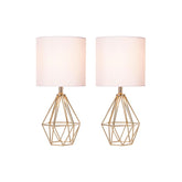 COTULIN gold small table lamp base detail showing compact footprint and style