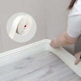 COUKIU baseboard molding in pure white, flexible and self-adhesive for quick, mess-free installation