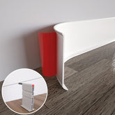 COUKIU flexible baseboard molding in white, 4in by 20ft roll for quick DIY finishing.