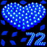 Coume blue flameless tealight candle for romantic table decor.