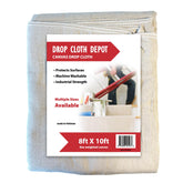 CoverGrip Drop Cloth Depot 8 oz canvas front view showing durable surface protection.
