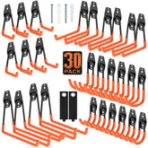 Cpais garage hooks with anti-slip coating on wall for secure storage.
