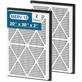 CPLIKE 20x30x3 MERV 13 filter, front view, compatible with Zephyr VGF series for cleaner air.