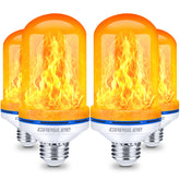 CPPSLEE LED flame lightbulb with 4modes creates realistic flicker for warm decor