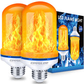 CPPSLEE upgraded LED flame bulb with warm yellow glow for cozy interior ambiance.