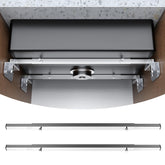 Crafterspirit undermount brackets with sturdy non-hollow tubes provide reliable support for heavy sinks.