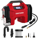 CRAFTSMAN 3-in-1 inflator-vacuum-blower in action for roadside tasks and quick cleanups.