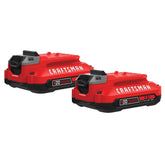 Craftsman V20 2.0Ah battery pack for extended runtime on heavy tasks.