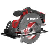 CRAFTSMAN V20 cordless circular saw with six-and-a-half-inch blade for fast crosscuts and ripping
