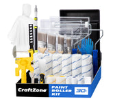 CraftZone 30-piece paint roller kit with extension pole reaches high ceilings for efficient painting.