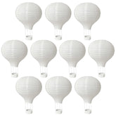 CRAPAPFERT 12-inch white hot air balloon lantern for elegant party backdrop decor.