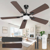 Crazypai 52-inch ceiling fan with lights for wide airflow and ambient illumination