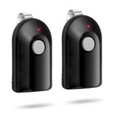 CreaCity Genie remote front view showing compact one-button design for easy access