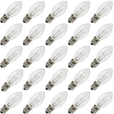 Creative Hobbies clear blinking bulbs with C7 base for festive decor and night lights.