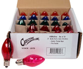 Creative Hobbies box of 25 colored blinking bulbs for festive displays.