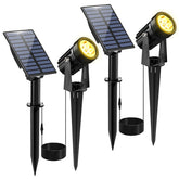 CREPOW solar spot light panel closeup highlighting efficient panel for energy-saving outdoor lighting.