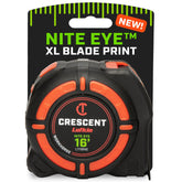 Crescent Lufkin Workhorse 16ft NITE EYE blade visible for quick readings in dim spaces