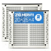 Crilokp 2-pack 210 replacement filter front view for AprilAire compatibility and airflow
