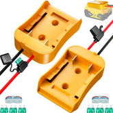 Crivon 2-pack dewalt-battery-adapter-kit enabling DIY power upgrades for Power Wheels and RC toys.