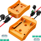 Crivon DeWalt 20V adapter inline switch in use for easy power conversion