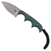 CRKT Minimalist spear point blade with high-carbon stainless steel for easy sharpening.